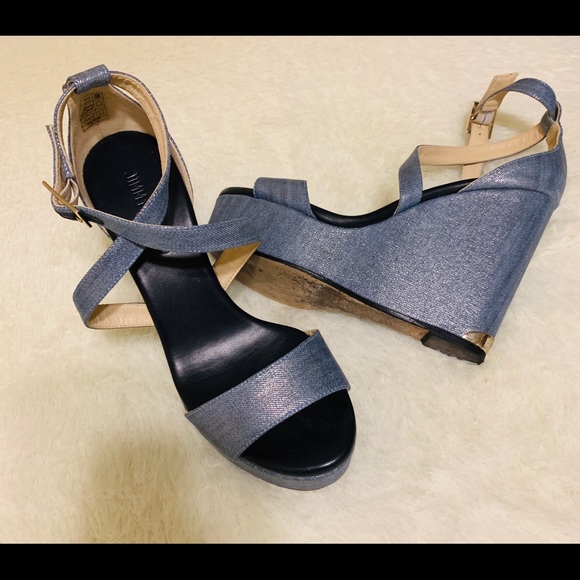 🌼JIMMY CHOO PORTIA METALLIC DENIM🌼 - Picture 2 of 5